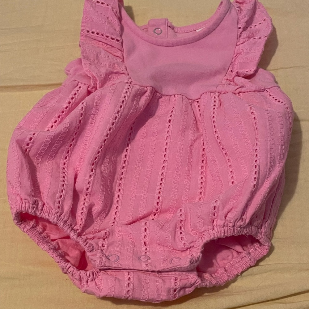 Pink romper newborn